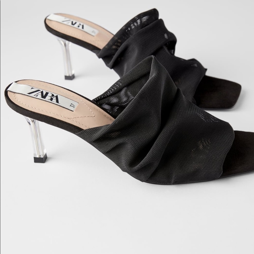 ZARA BNWT Mesh Mule Sandal